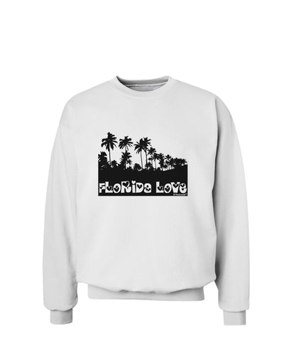 Florida Love - Palm Trees Cutout Design Sweatshirt by TooLoud-Sweatshirts-TooLoud-White-Small-Davson Sales