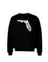 Florida - United States Shape Adult Dark Sweatshirt by TooLoud-Sweatshirts-TooLoud-Black-Small-Davson Sales