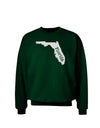 Florida - United States Shape Adult Dark Sweatshirt by TooLoud-Sweatshirts-TooLoud-Deep-Forest-Green-Small-Davson Sales