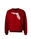 Florida - United States Shape Adult Dark Sweatshirt by TooLoud-Sweatshirts-TooLoud-Deep-Red-Small-Davson Sales