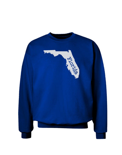 Florida - United States Shape Adult Dark Sweatshirt by TooLoud-Sweatshirts-TooLoud-Deep-Royal-Blue-Small-Davson Sales