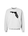 Florida - United States Shape Sweatshirt by TooLoud-Sweatshirts-TooLoud-White-Small-Davson Sales