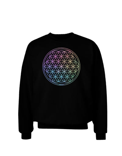 Flower of Life Circle Adult Dark Sweatshirt-Sweatshirts-TooLoud-Black-Small-Davson Sales