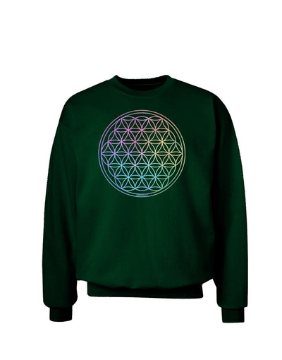 Flower of Life Circle Adult Dark Sweatshirt-Sweatshirts-TooLoud-Deep-Forest-Green-Small-Davson Sales