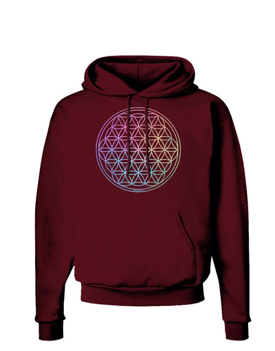 Flower of Life Circle Dark Hoodie Sweatshirt-Hoodie-TooLoud-Maroon-Small-Davson Sales