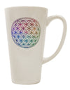 Flower of Life Circle - Exquisite Conical Latte Coffee Mug TooLoud-Conical Latte Mug-TooLoud-White-Davson Sales