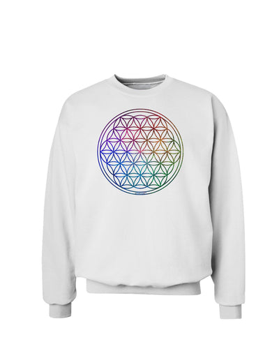 Flower of Life Circle Sweatshirt-Sweatshirts-TooLoud-White-Small-Davson Sales