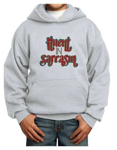 Fluent in Sarcasm Youth Hoodie Pullover Sweatshirt-Youth Hoodie-TooLoud-Ash-XS-Davson Sales