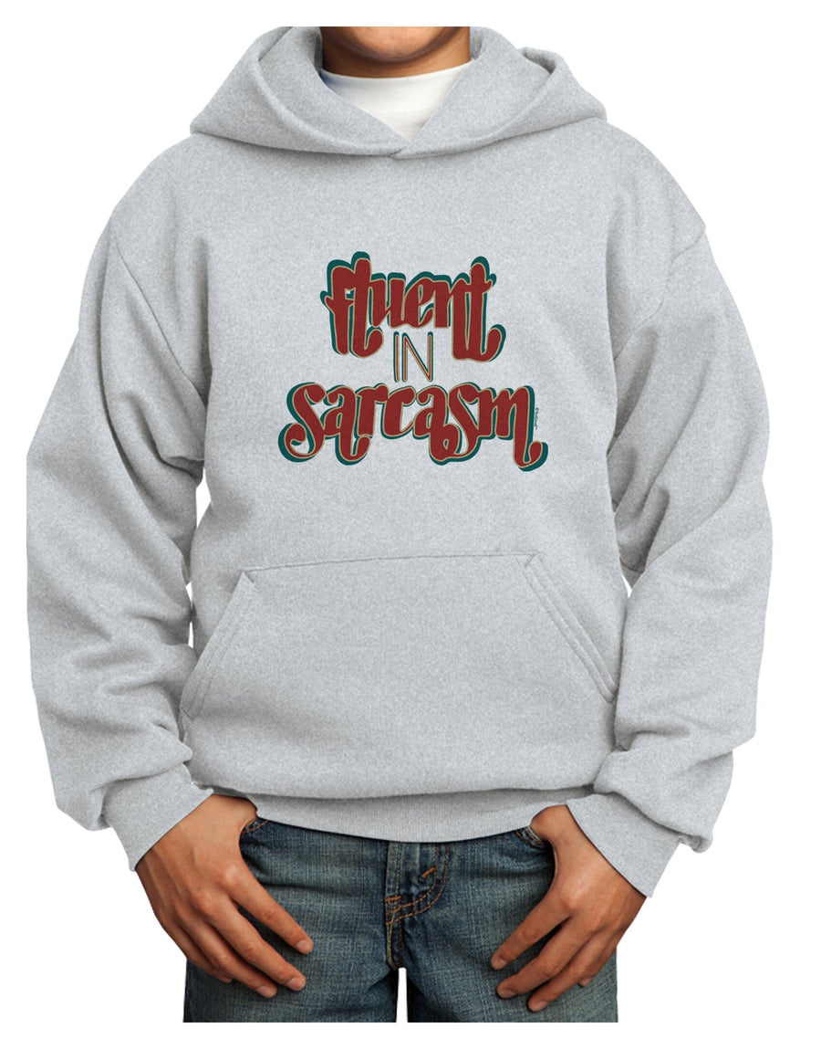 Fluent in Sarcasm Youth Hoodie Pullover Sweatshirt-Youth Hoodie-TooLoud-White-XS-Davson Sales
