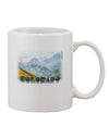 Fog Mountains Text Printed 11 oz Coffee Mug - Perfect for Discerning Drinkware Enthusiasts-11 OZ Coffee Mug-TooLoud-White-Davson Sales