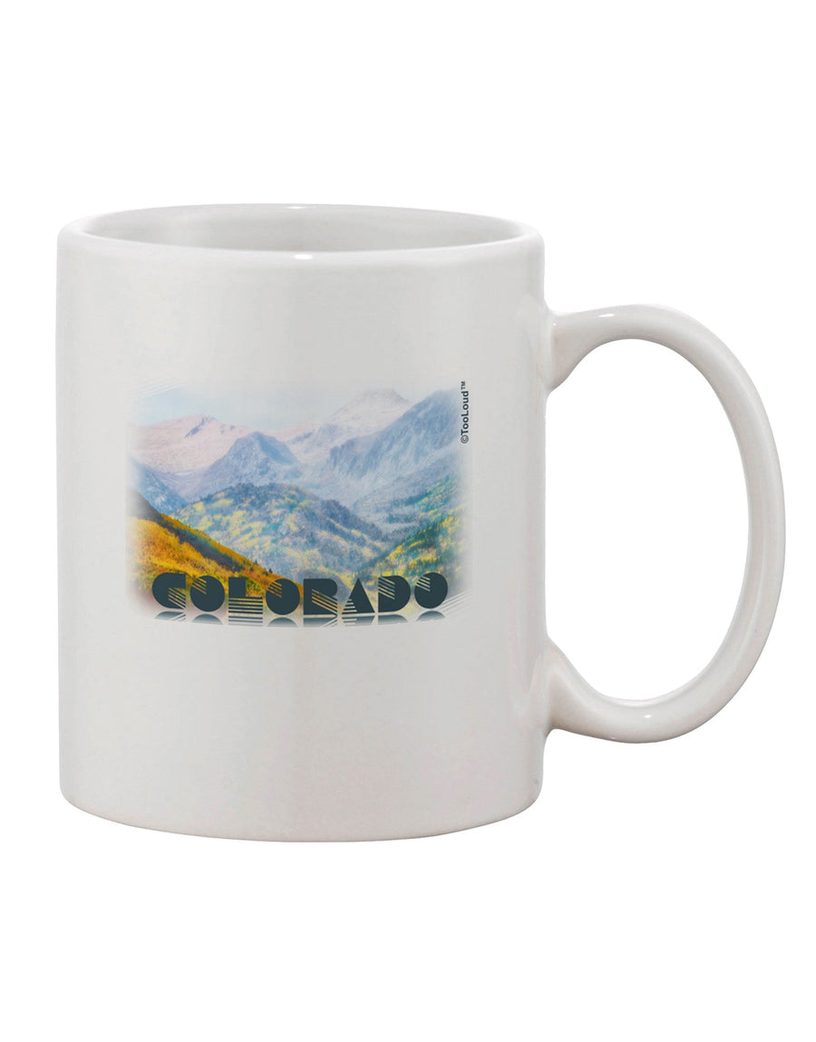 Fog Mountains Text Printed 11 oz Coffee Mug - Perfect for Discerning Drinkware Enthusiasts-11 OZ Coffee Mug-TooLoud-White-Davson Sales