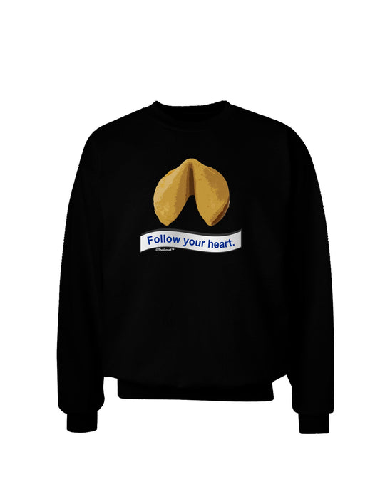 Follow Your Heart Fortune Adult Dark Sweatshirt-Sweatshirts-TooLoud-Black-Small-Davson Sales