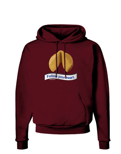 Follow Your Heart Fortune Dark Hoodie Sweatshirt-Hoodie-TooLoud-Maroon-Small-Davson Sales