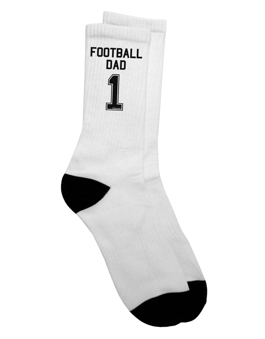 Football Dad Jersey Adult Crew Socks - A Must-Have for Every Football Enthusiast-Socks-TooLoud-White-Ladies-4-6-Davson Sales