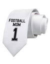 Football Mom Jersey Printed White Necktie