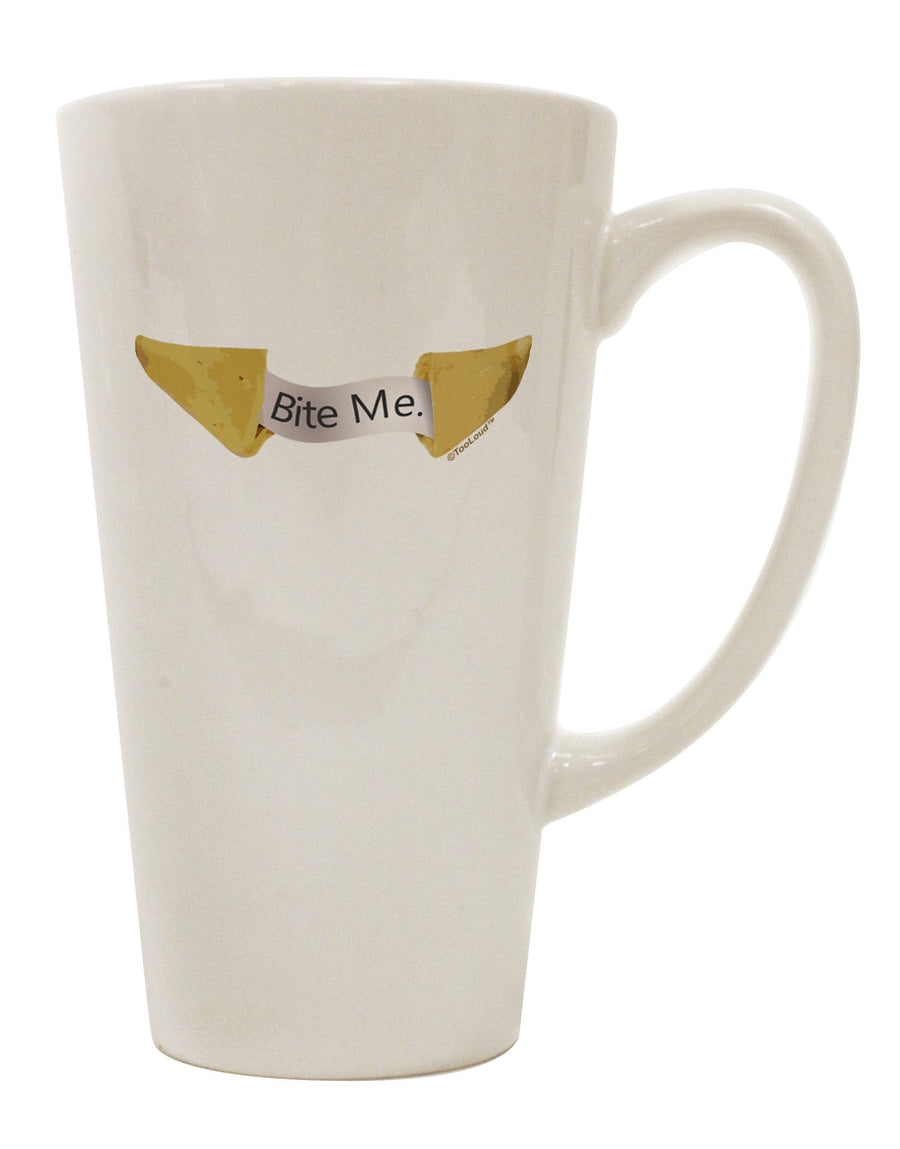 Fortune Cookie 16 Ounce Conical Latte Coffee Mug - Perfect for Sipping in Style TooLoud-Conical Latte Mug-TooLoud-White-Davson Sales