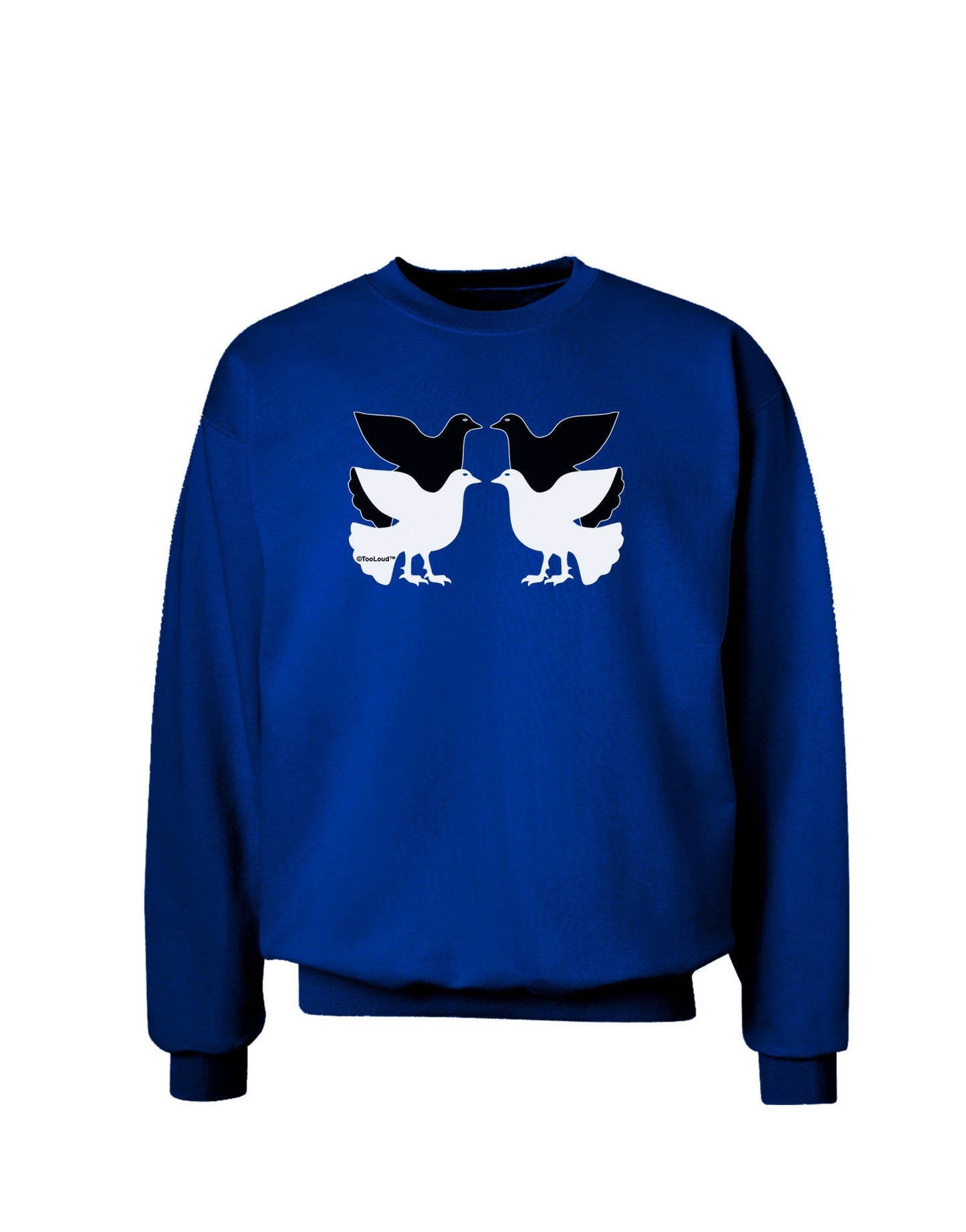 Four Calling Birds Adult Dark Sweatshirt-Sweatshirts-TooLoud-Deep-Royal-Blue-Small-Davson Sales