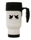 Four Calling Birds Stainless Steel 14oz Travel Mug-Travel Mugs-TooLoud-White-Davson Sales