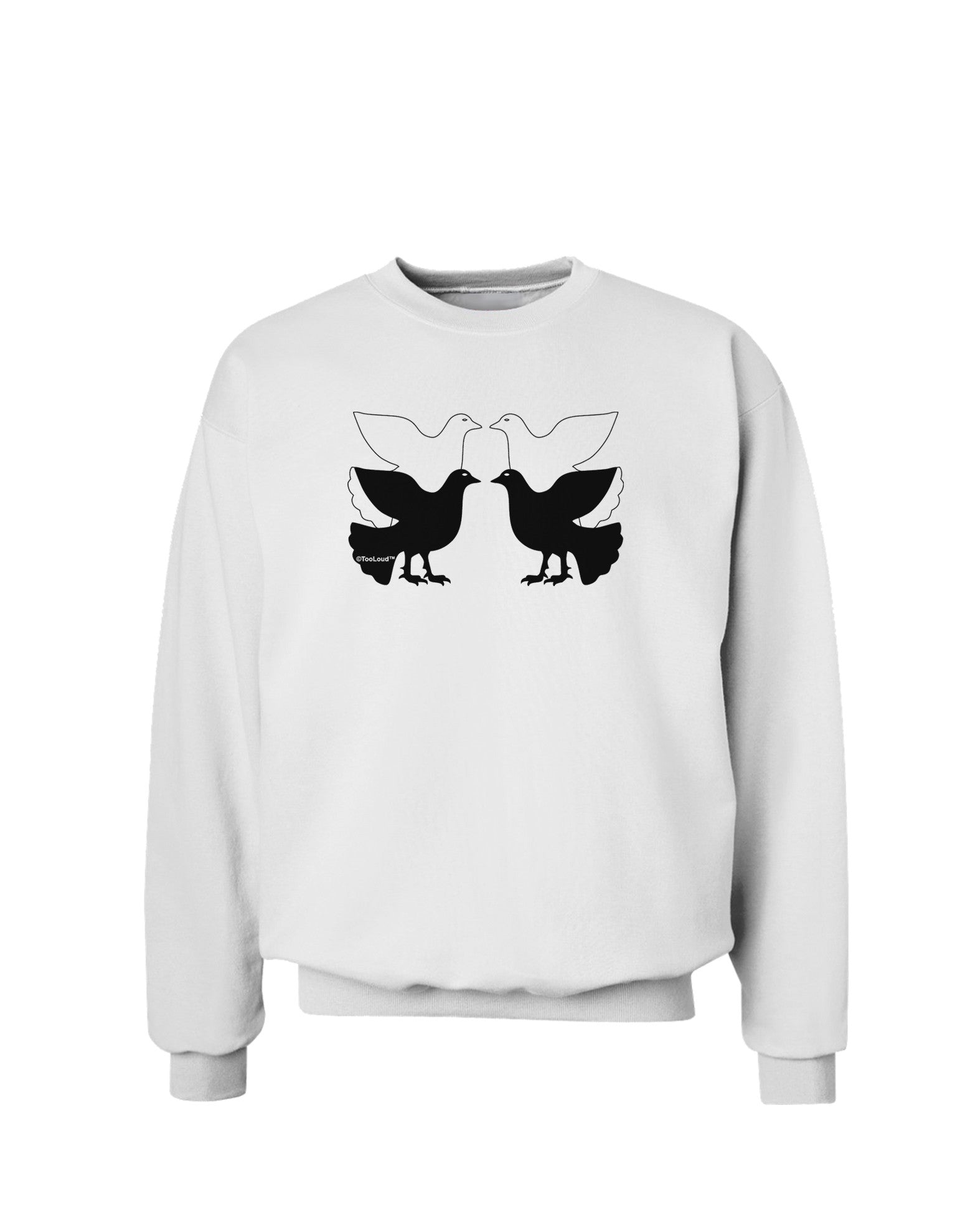 Four Calling Birds Sweatshirt-Sweatshirts-TooLoud-White-Small-Davson Sales