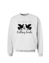 Four Calling Birds Text Sweatshirt-Sweatshirts-TooLoud-White-Small-Davson Sales