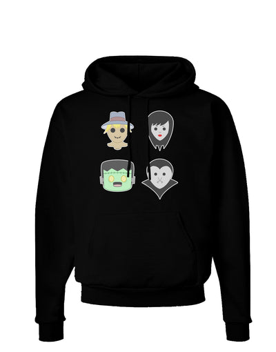 Four Lil Monsters - Halloween Design Dark Hoodie Sweatshirt-Hoodie-TooLoud-Black-Small-Davson Sales