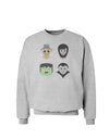 Four Lil Monsters - Halloween Design Sweatshirt-Sweatshirts-TooLoud-AshGray-Small-Davson Sales