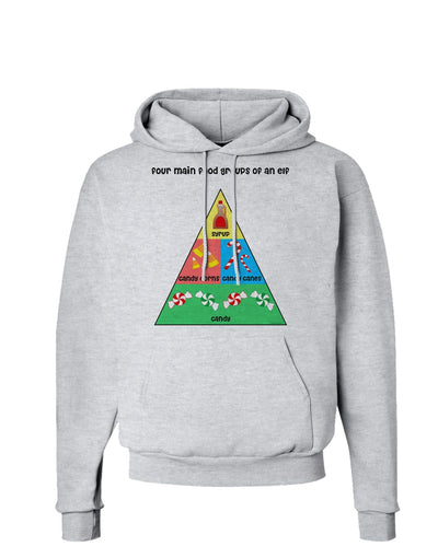 Four Main Food Groups of an Elf - Christmas Hoodie Sweatshirt-Hoodie-TooLoud-AshGray-Small-Davson Sales