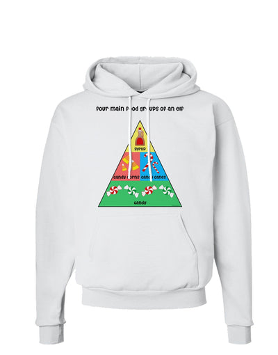 Four Main Food Groups of an Elf - Christmas Hoodie Sweatshirt-Hoodie-TooLoud-White-Small-Davson Sales