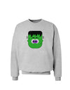 Frankenstein Face Halloween Sweatshirt-Sweatshirts-TooLoud-AshGray-Small-Davson Sales