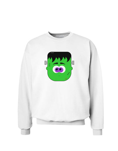 Frankenstein Face Halloween Sweatshirt-Sweatshirts-TooLoud-White-Small-Davson Sales