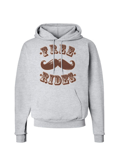 Free Mustache Rides Hoodie Sweatshirt-Hoodie-TooLoud-AshGray-Small-Davson Sales