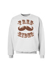 Free Mustache Rides Sweatshirt-Sweatshirts-TooLoud-White-Small-Davson Sales