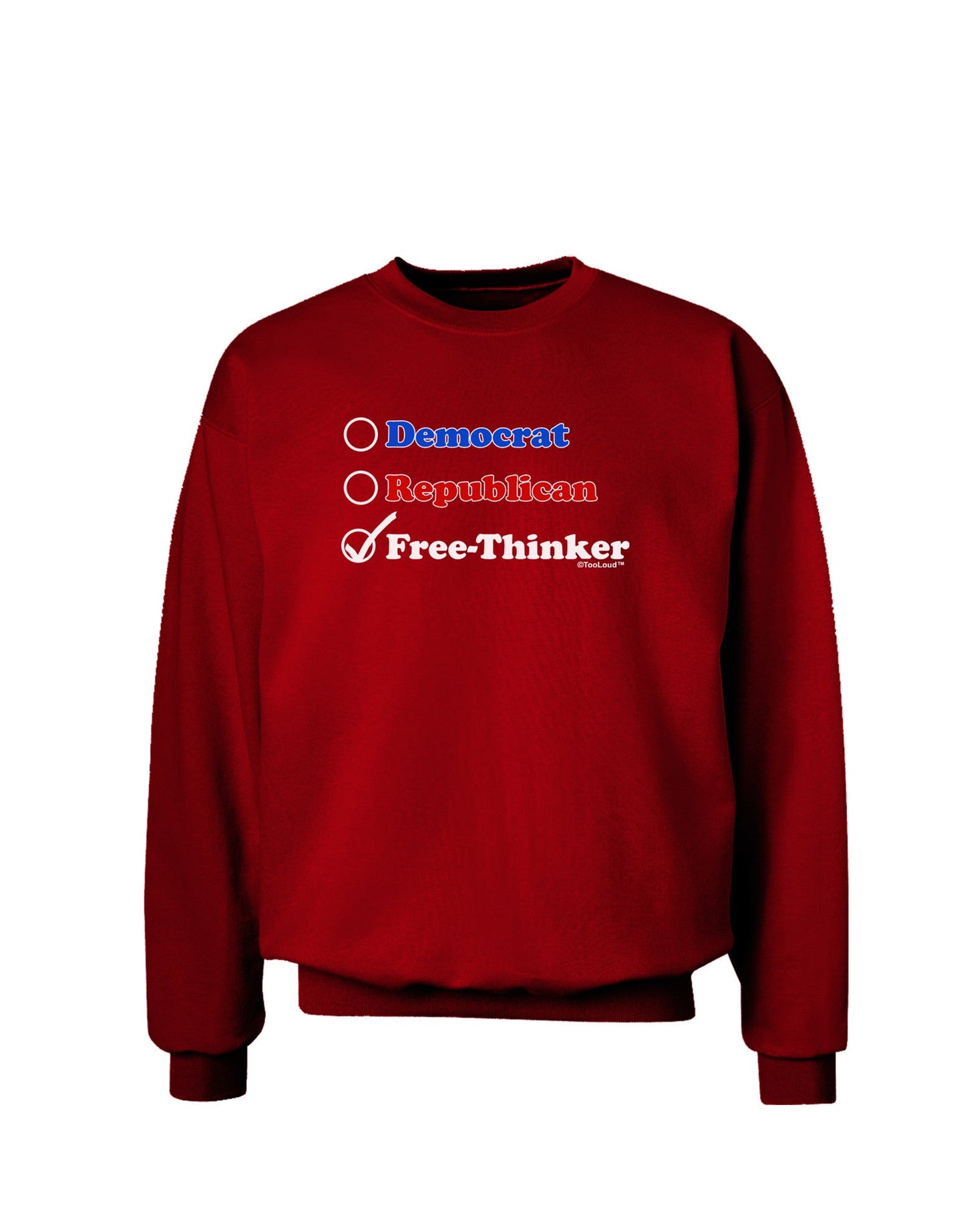 Free Thinker Checklist Adult Dark Sweatshirt-Sweatshirts-TooLoud-Deep-Red-Small-Davson Sales