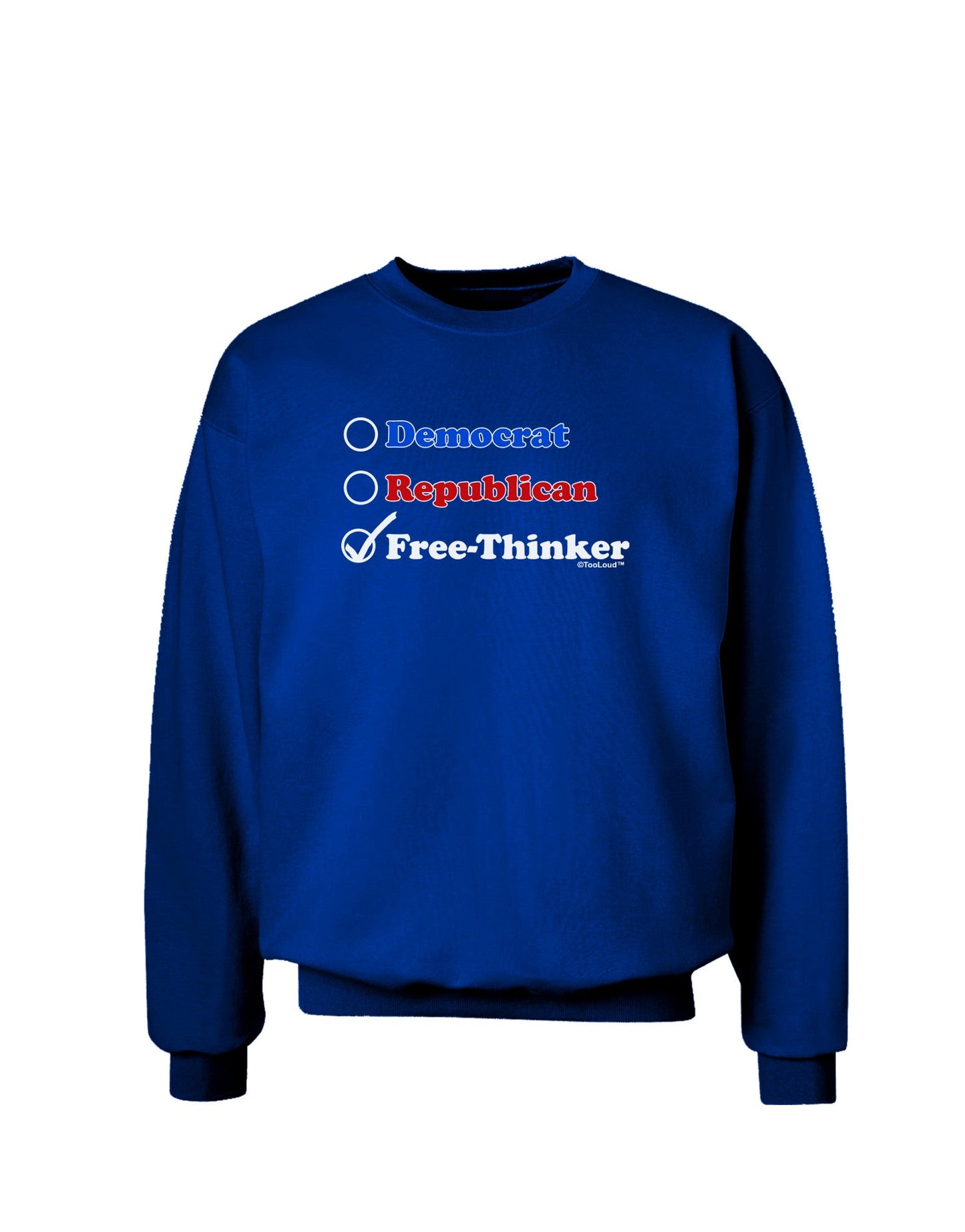 Free Thinker Checklist Adult Dark Sweatshirt-Sweatshirts-TooLoud-Deep-Royal-Blue-Small-Davson Sales