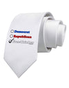 Free Thinker Checklist Printed White Necktie