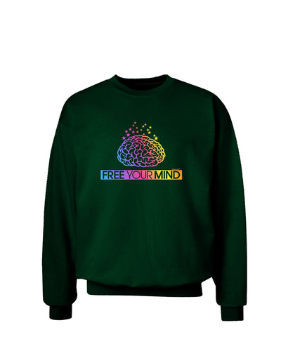 Free Your Mind Adult Dark Sweatshirt-Sweatshirt-TooLoud-Deep-Forest-Green-Small-Davson Sales