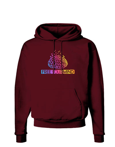 Free Your Mind Dark Hoodie Sweatshirt-Hoodie-TooLoud-Maroon-Small-Davson Sales