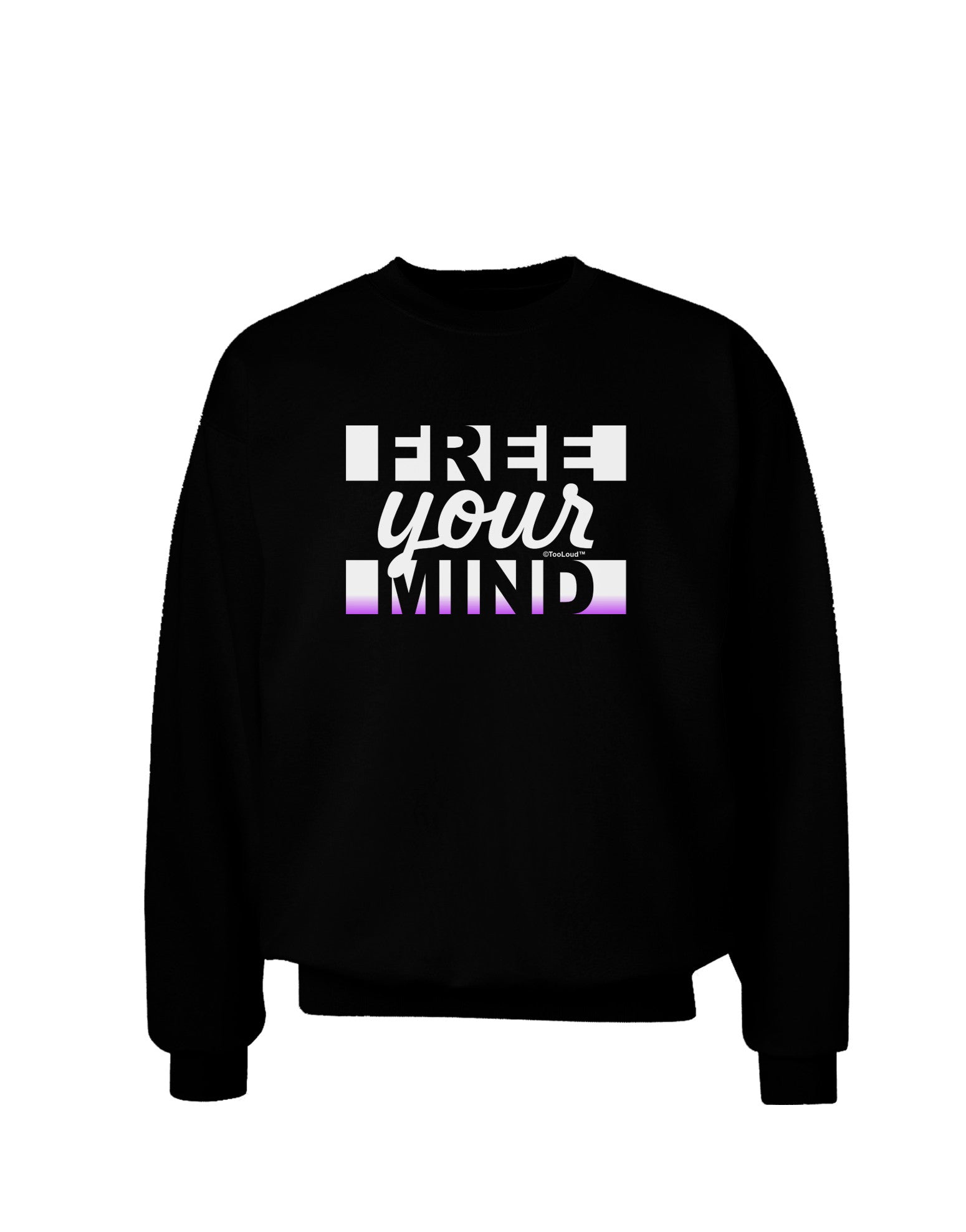 Free Your Mind Text Adult Dark Sweatshirt-Sweatshirt-TooLoud-Black-Small-Davson Sales