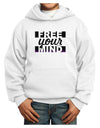 Free Your Mind Text Youth Hoodie Pullover Sweatshirt-Youth Hoodie-TooLoud-White-XS-Davson Sales