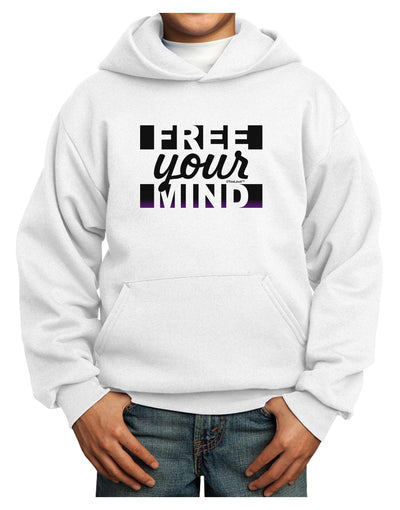 Free Your Mind Text Youth Hoodie Pullover Sweatshirt-Youth Hoodie-TooLoud-White-XS-Davson Sales