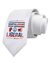 Freedom Fighting Liberal Printed White Necktie