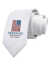 Freedom Flag Color Printed White Necktie