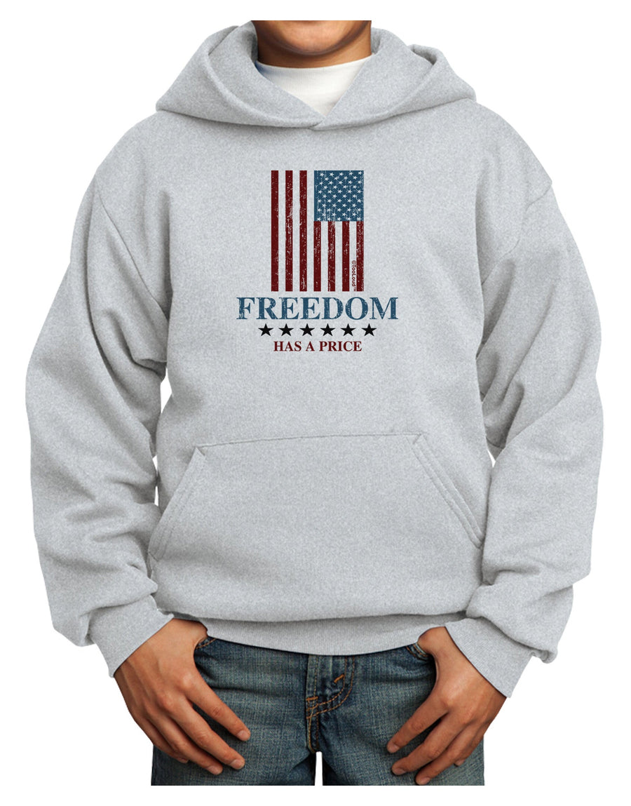 Freedom Flag Color Youth Hoodie Pullover Sweatshirt-Youth Hoodie-TooLoud-White-XS-Davson Sales