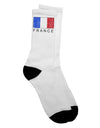 French Flag - Distressed Adult Crew Socks with France Text - by TooLoud-Socks-TooLoud-White-Ladies-4-6-Davson Sales