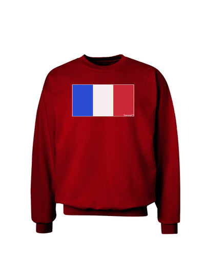 French Flag - France Adult Dark Sweatshirt by TooLoud-Sweatshirts-TooLoud-Deep-Red-Small-Davson Sales