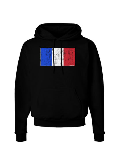 French Flag - France Distressed Dark Hoodie Sweatshirt by TooLoud-Hoodie-TooLoud-Black-Small-Davson Sales