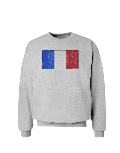 French Flag - France Distressed Sweatshirt by TooLoud-Sweatshirts-TooLoud-AshGray-Small-Davson Sales