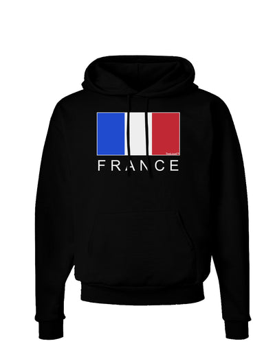 French Flag - France Text Dark Hoodie Sweatshirt by TooLoud-Hoodie-TooLoud-Black-Small-Davson Sales