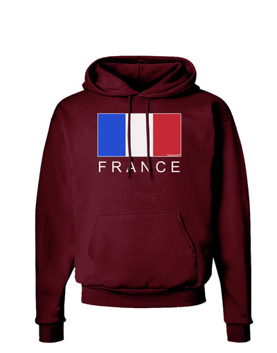 French Flag - France Text Dark Hoodie Sweatshirt by TooLoud-Hoodie-TooLoud-Maroon-Small-Davson Sales