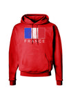 French Flag - France Text Distressed Dark Hoodie Sweatshirt by TooLoud-Hoodie-TooLoud-Red-Small-Davson Sales